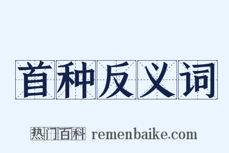 首种反义词是什么意思的图片